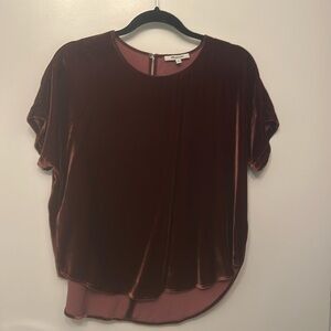 Madewell velvet butterfly top